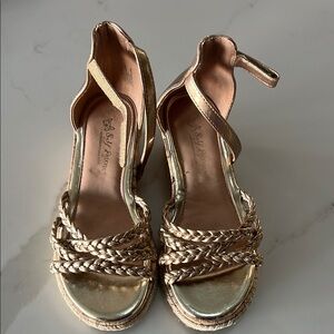Gold Braided Kids Sandals